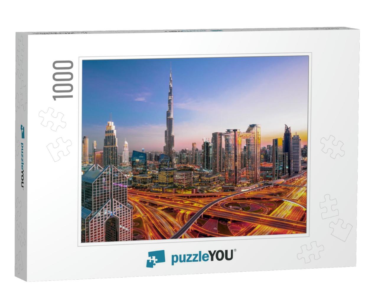Dubai City Center Skyline - Amazing Cityscape with Luxury... Jigsaw Puzzle with 1000 pieces