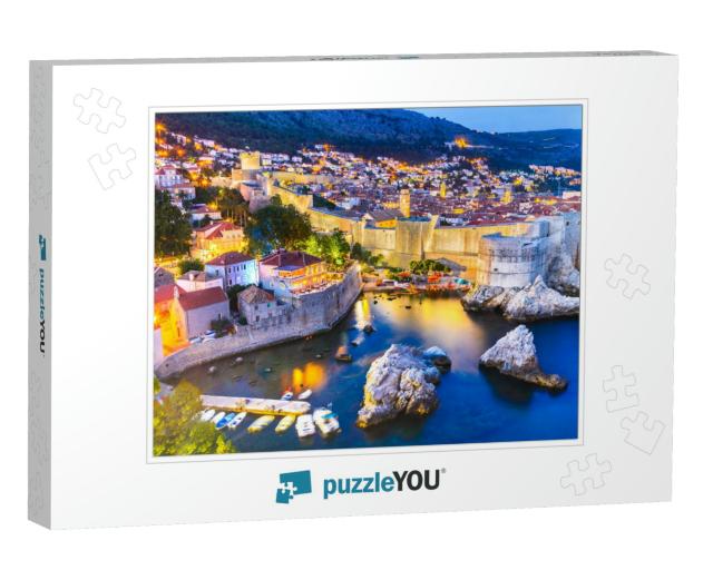 Dubrovnik, Croatia. Spectacular Twilight Picturesque View... Jigsaw Puzzle