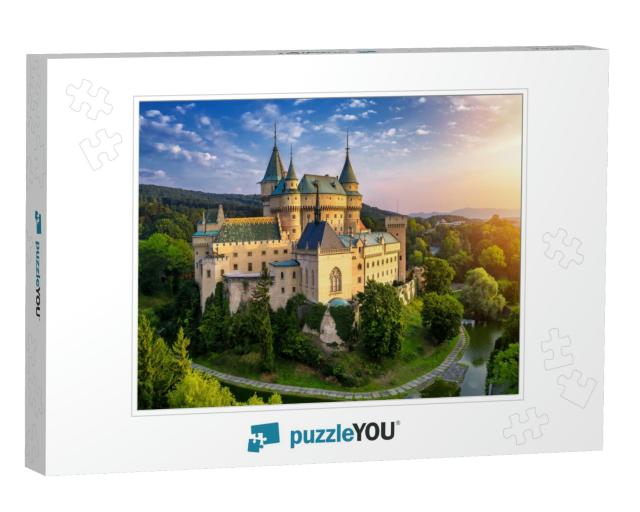 Aerial View of Bojnice Medieval Castle, UNESCO Heritage i... Jigsaw Puzzle