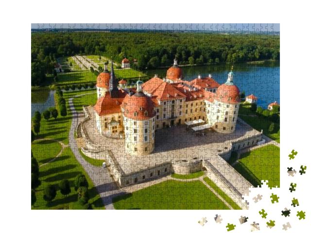 Aerial View of Moritzburg Castle in Saxony - Germany... Jigsaw Puzzle with 1000 pieces