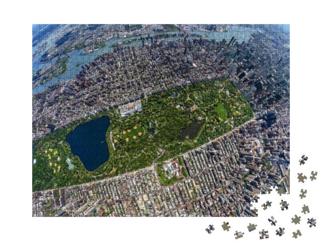 Central Park Manhattan New York Aerial View from Top Posi... Jigsaw Puzzle with 1000 pieces