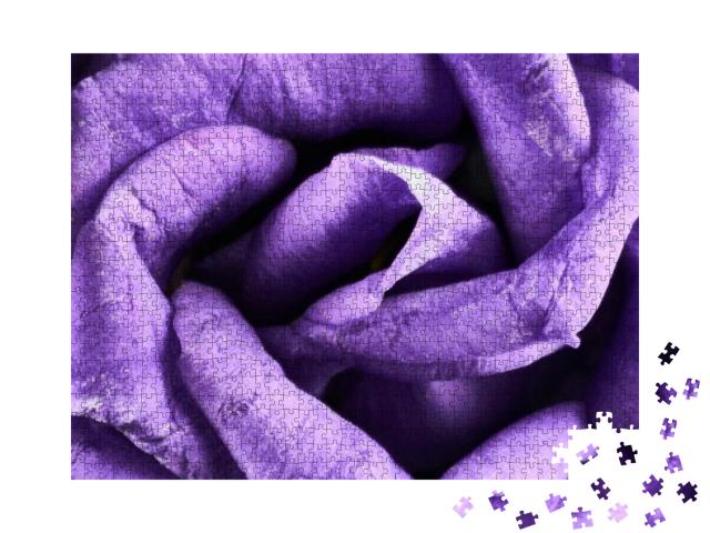 Violet Eustoma Flowers Close Up Macro Shot... Jigsaw Puzzle with 1000 pieces