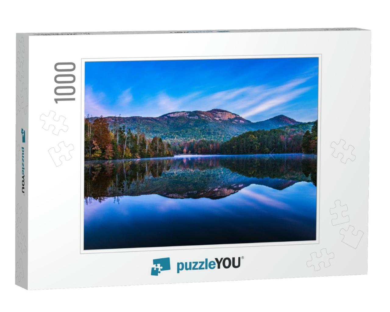 Table Rock State Park & Pinnacle Lake At Sunrise Near Gre... Jigsaw Puzzle with 1000 pieces