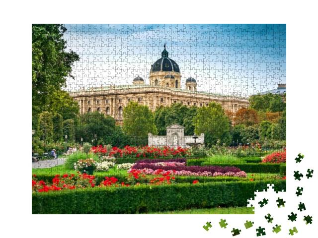 The Volksgarten Peoples Garden in Vienna, Austria... Jigsaw Puzzle with 1000 pieces