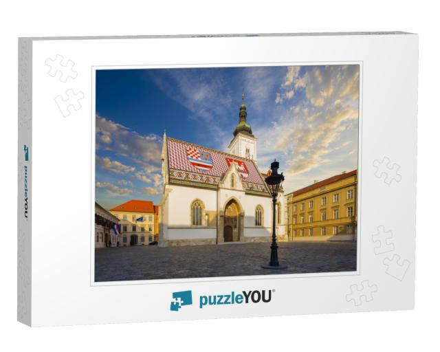 Church of St. Mark in St. Marks Square in Upper Town in Z... Jigsaw Puzzle