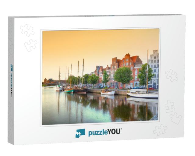 Luebeck At the River Trave, Germany... Jigsaw Puzzle