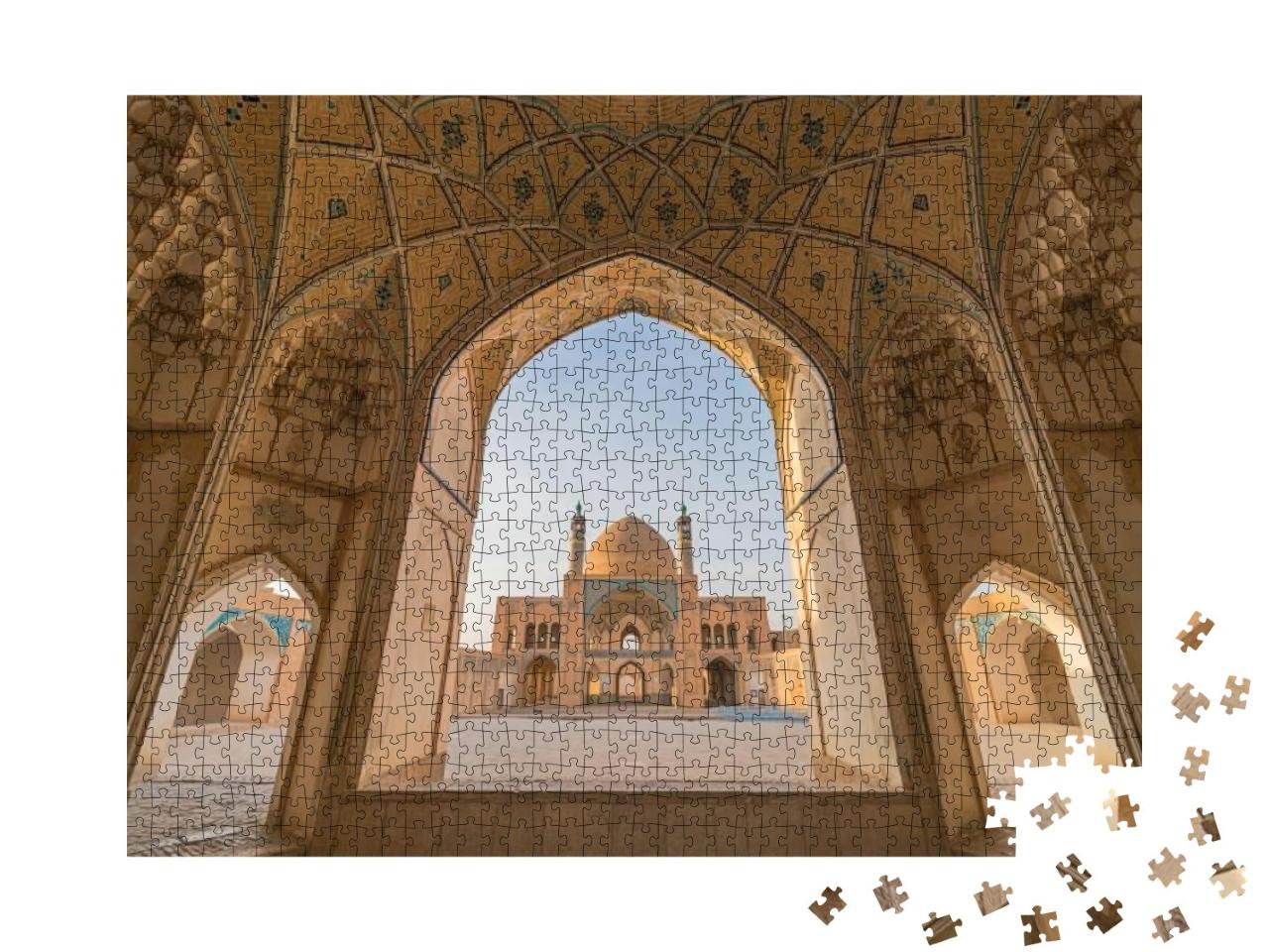 A Historical Mosque in Kashan, Iran. the Mosque Was Built... Jigsaw Puzzle with 1000 pieces