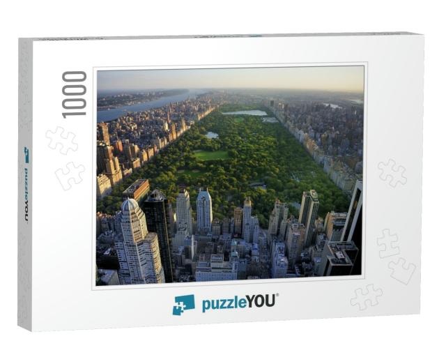 Central Park Aerial View, Manhattan, New York Park is Sur... Jigsaw Puzzle with 1000 pieces
