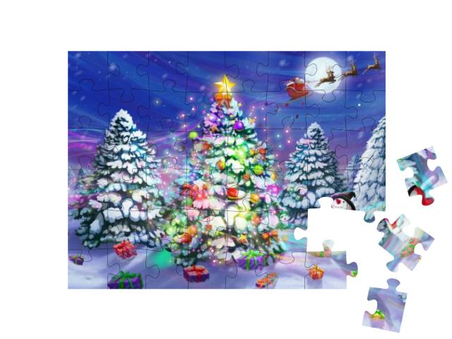 Merry Christmas & Happy New Year! the Christmas Tree Lege... Jigsaw Puzzle with 48 pieces