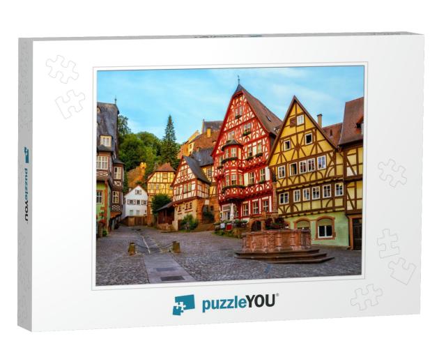 Colorful Half-Timbered Houses in Miltenberg Historical Me... Jigsaw Puzzle