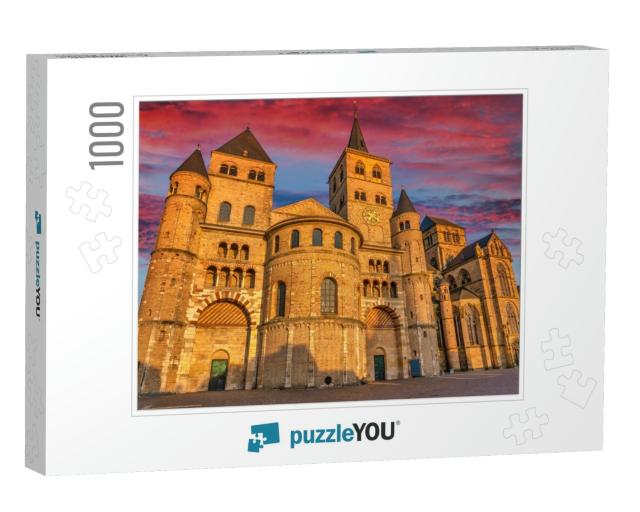Panoramic View of the Cathedral in Trier During a Dramati... Jigsaw Puzzle with 1000 pieces