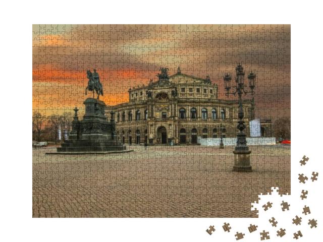 Dresden, Germany - June 15, 2019 the Famous Opera House S... Jigsaw Puzzle with 1000 pieces