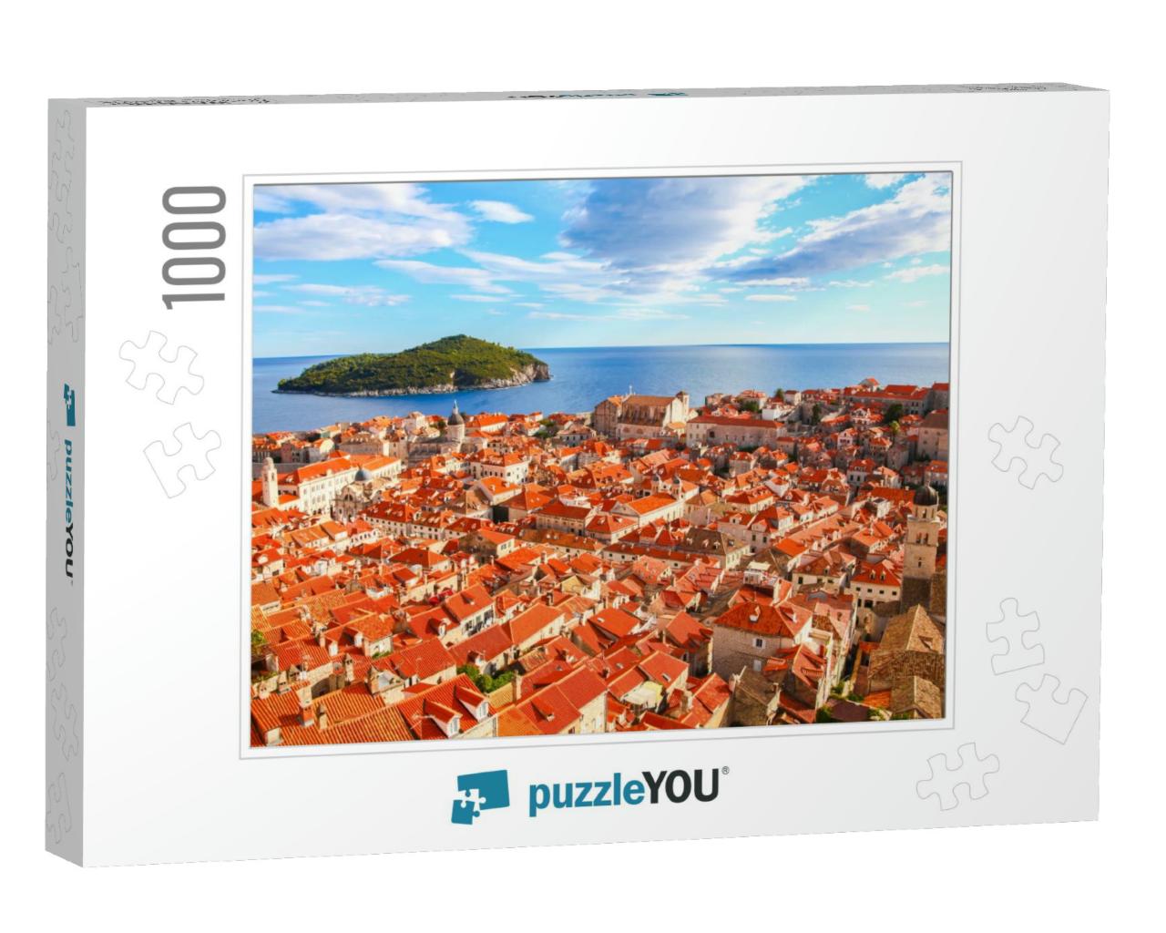 View of Many Landmarks of Old Town in City of Dubrovnik... Jigsaw Puzzle with 1000 pieces