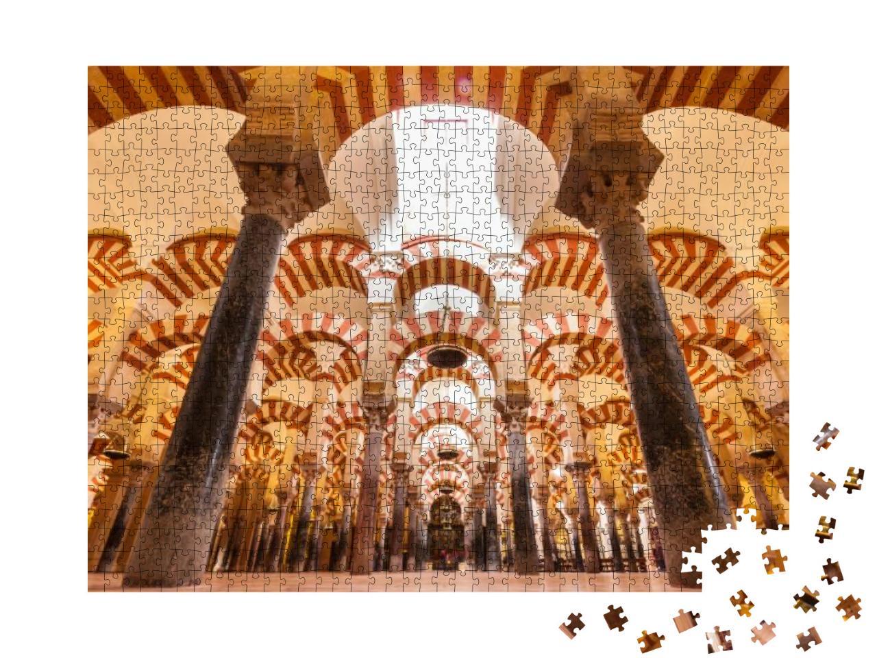 Interior of the Cathedral & Former Great Mosque of Cordob... Jigsaw Puzzle with 1000 pieces