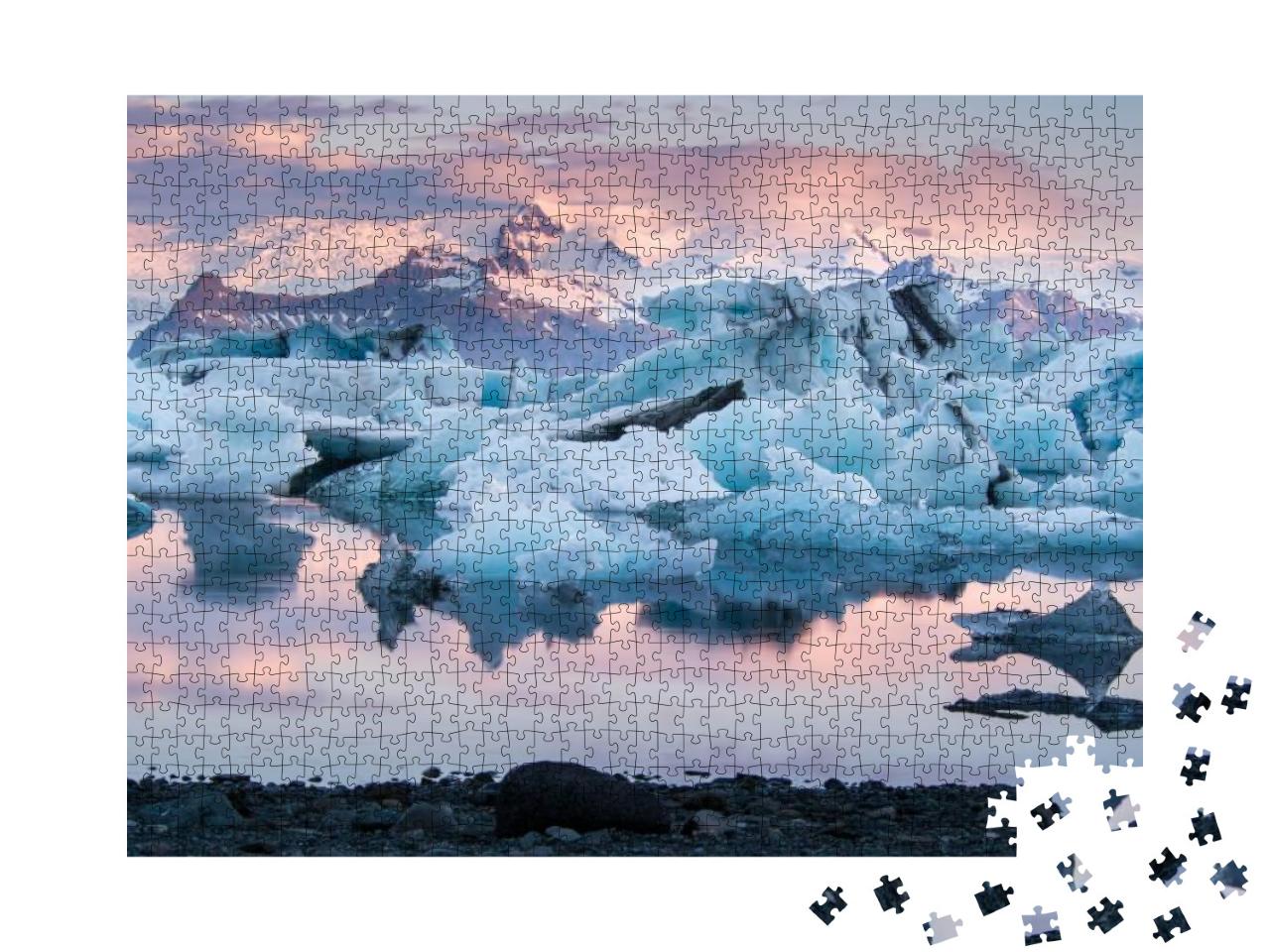 Jokulsarlon Glacier Lagoon, Iceland... Jigsaw Puzzle with 1000 pieces