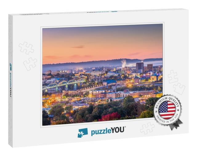 Chattanooga, Tennessee, USA Downtown City Skyline At Dusk... Jigsaw Puzzle