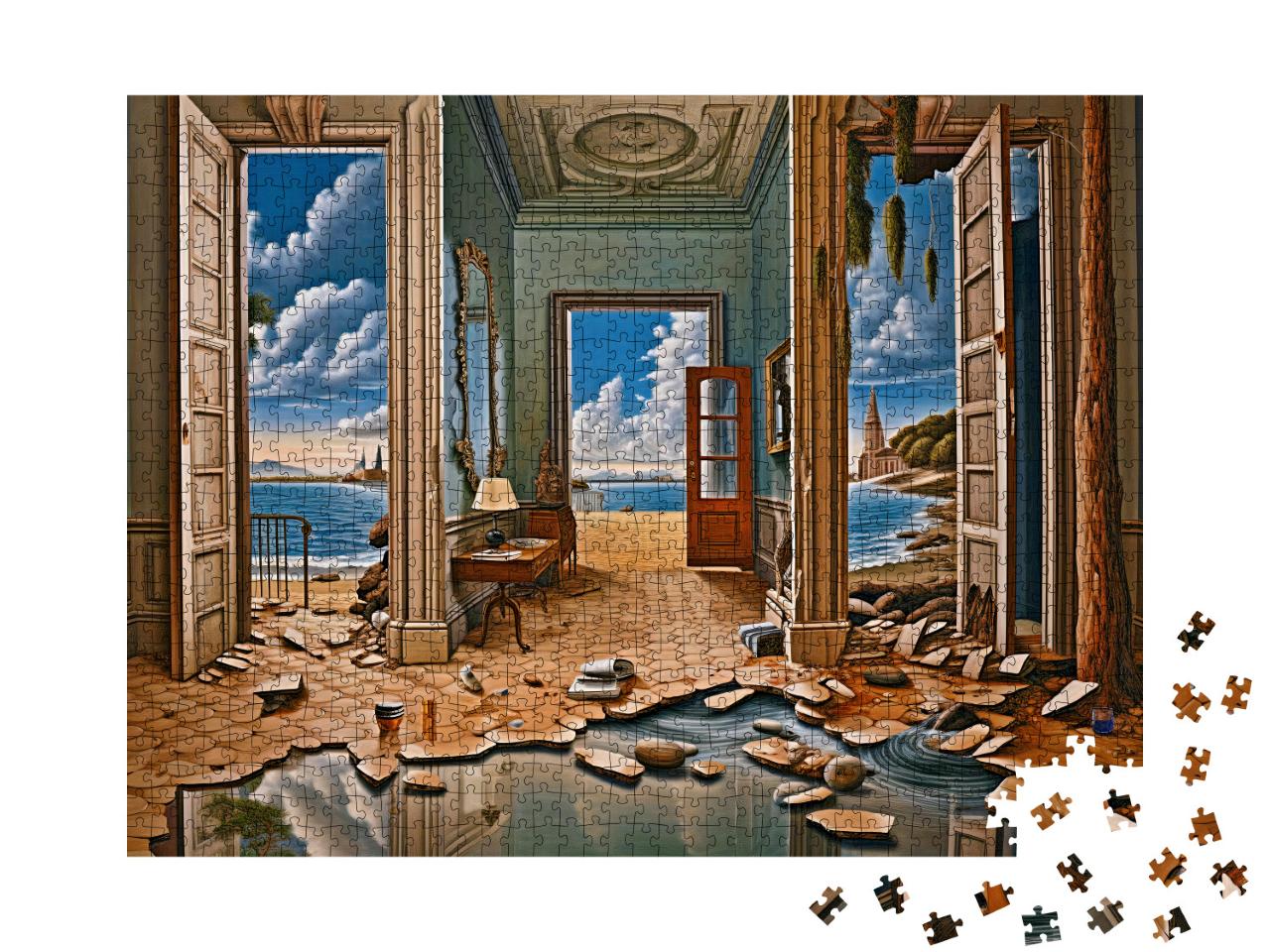 After the Storm, Seaside Destruction Jigsaw Puzzle with 1000 pieces