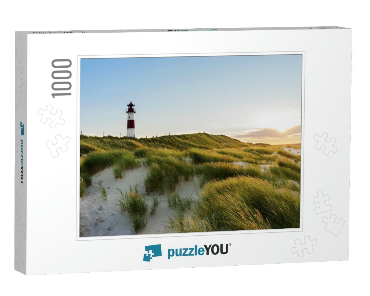 Lighthouse List East At Sunset, Ellenbogen, Sylt, Schlesw... Jigsaw Puzzle with 1000 pieces