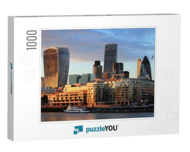 Cityscape of London At Night, United Kingdom, Up... Jigsaw Puzzle with 1000 pieces