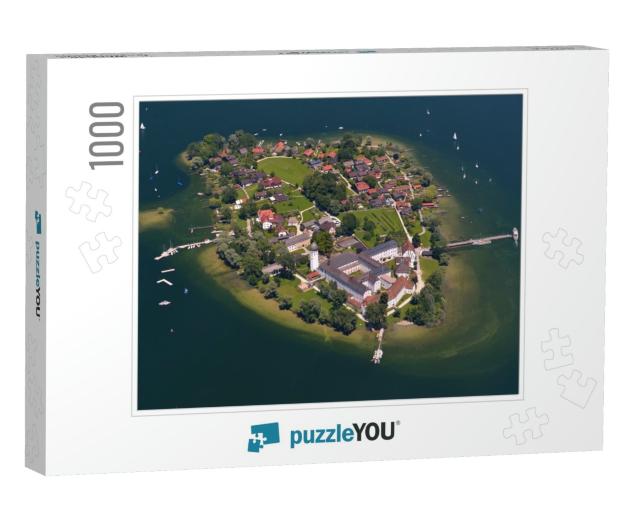 Fraueninsel, Chiemsee Germany, Island Aerial View... Jigsaw Puzzle with 1000 pieces