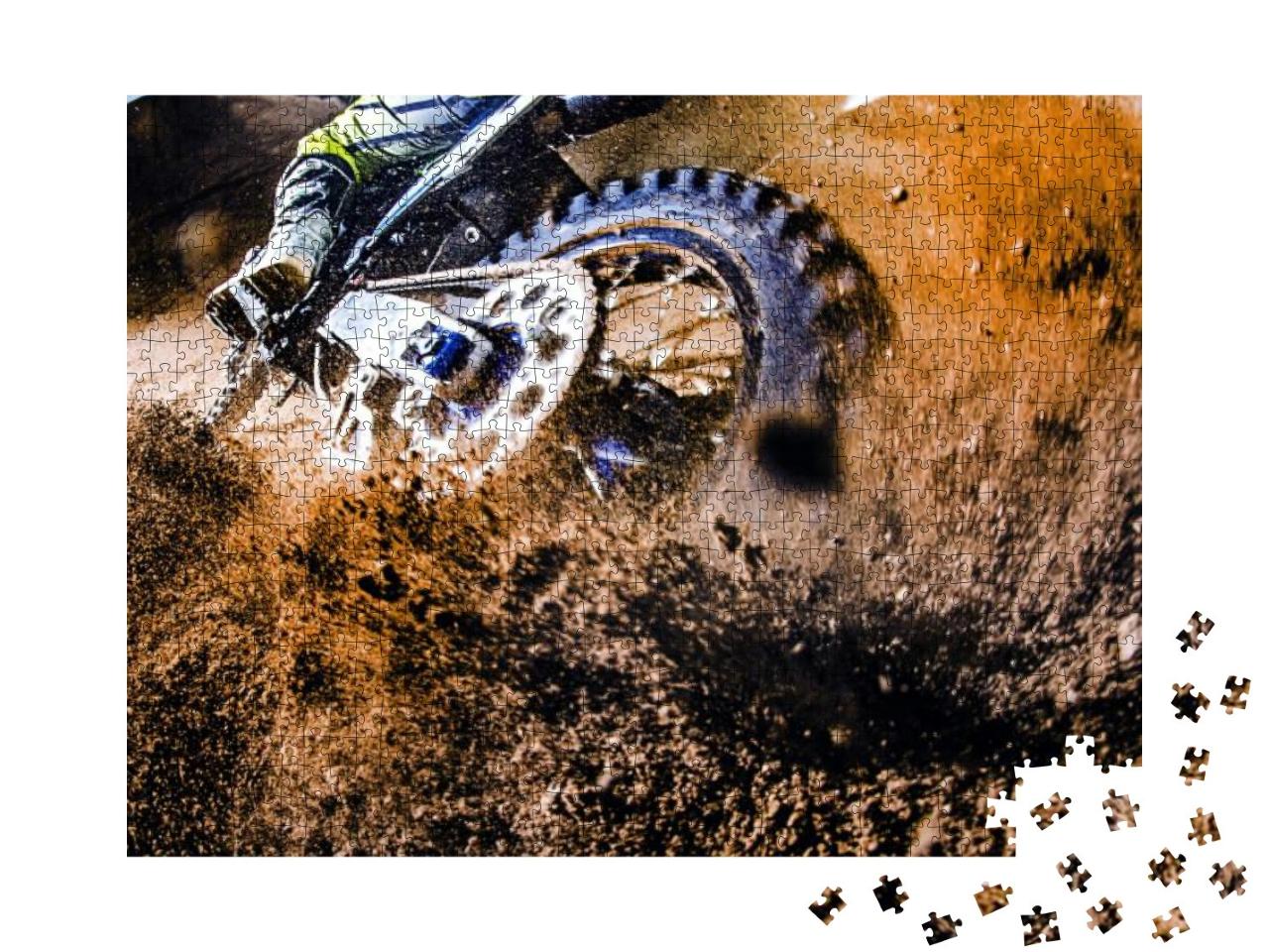 Close-Up of Motocross Wheel... Jigsaw Puzzle with 1000 pieces