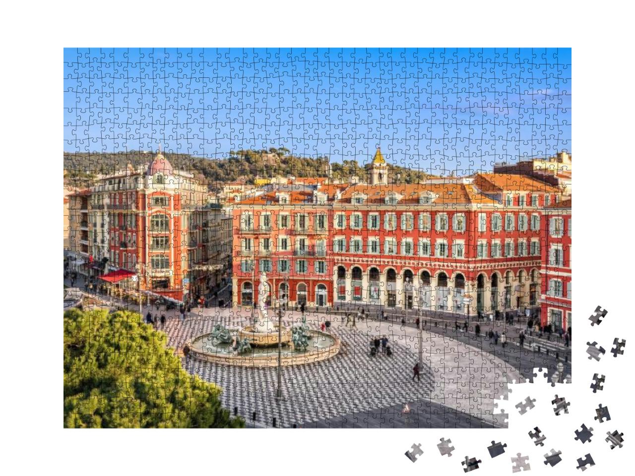 Aerial View of Place Massena Square with Red Buildings &... Jigsaw Puzzle with 1000 pieces