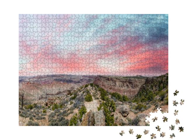 Panoramic Aerial View of Grand Canyon South Rim At Summer... Jigsaw Puzzle with 1000 pieces