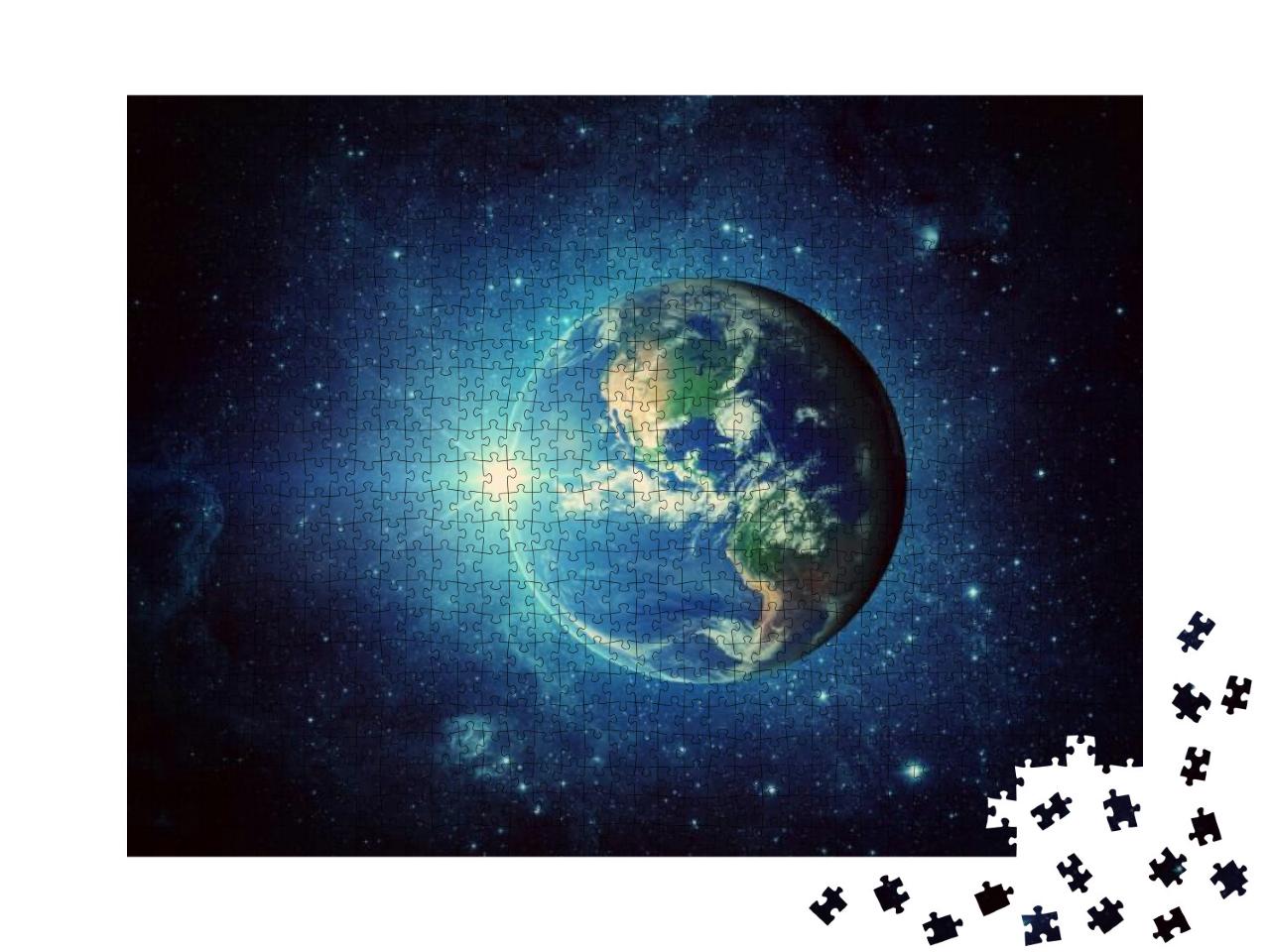 Earth, Sun & Galaxy. Elements of This Image Furnished by... Jigsaw Puzzle with 1000 pieces
