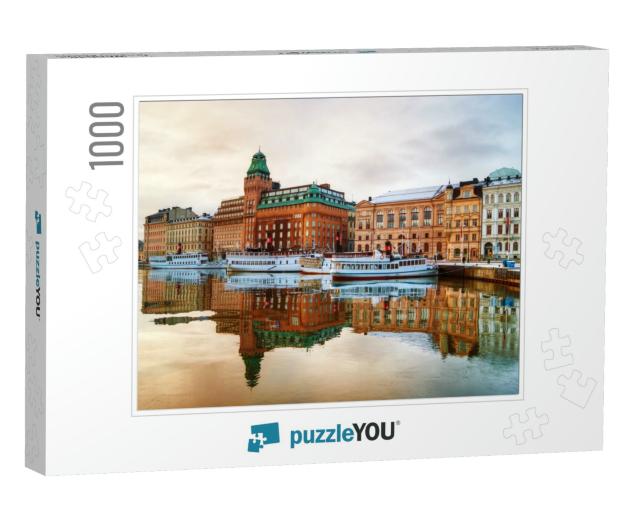 View of Central Stockholm At Dawn... Jigsaw Puzzle with 1000 pieces