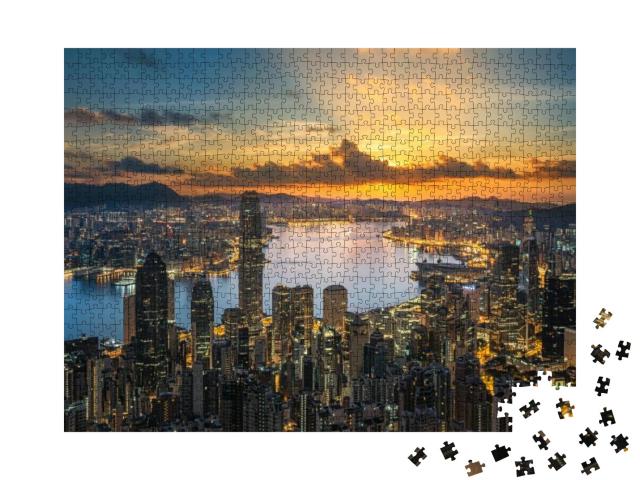 Hong Kong City... Jigsaw Puzzle with 1000 pieces