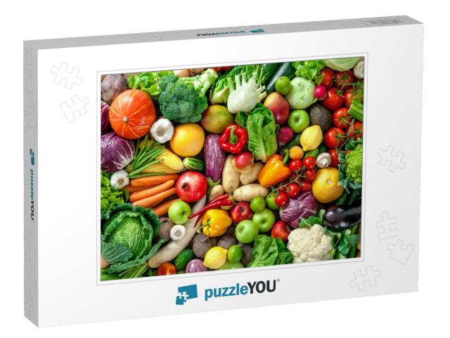 Assortment of Fresh Fruits & Vegetables... Jigsaw Puzzle