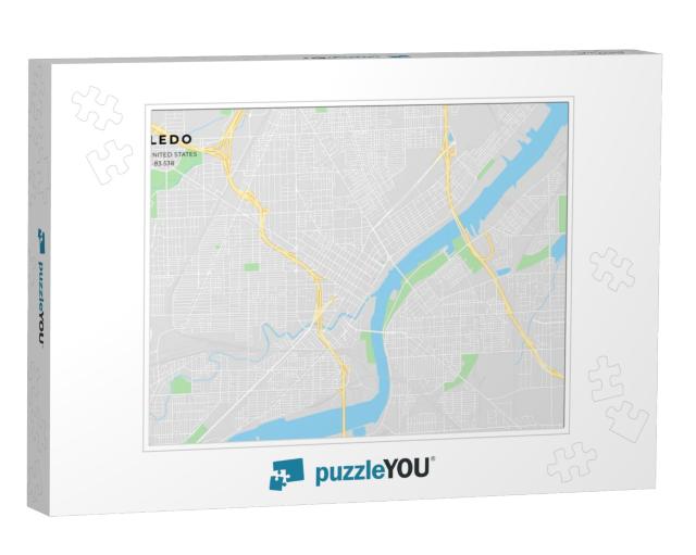 Printable Street Map of Toledo Including Highways, Major... Jigsaw Puzzle