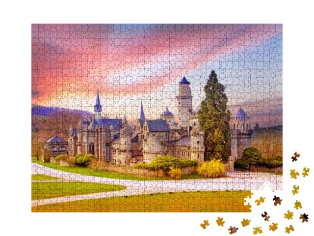 Magical Landscape with Medieval Lion Castle or Lowenburg... Jigsaw Puzzle with 1000 pieces