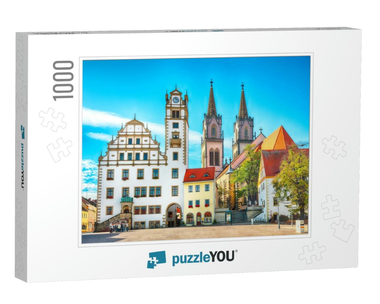 Splendid Autumn Cityscape of Oschatz Central Square with... Jigsaw Puzzle with 1000 pieces