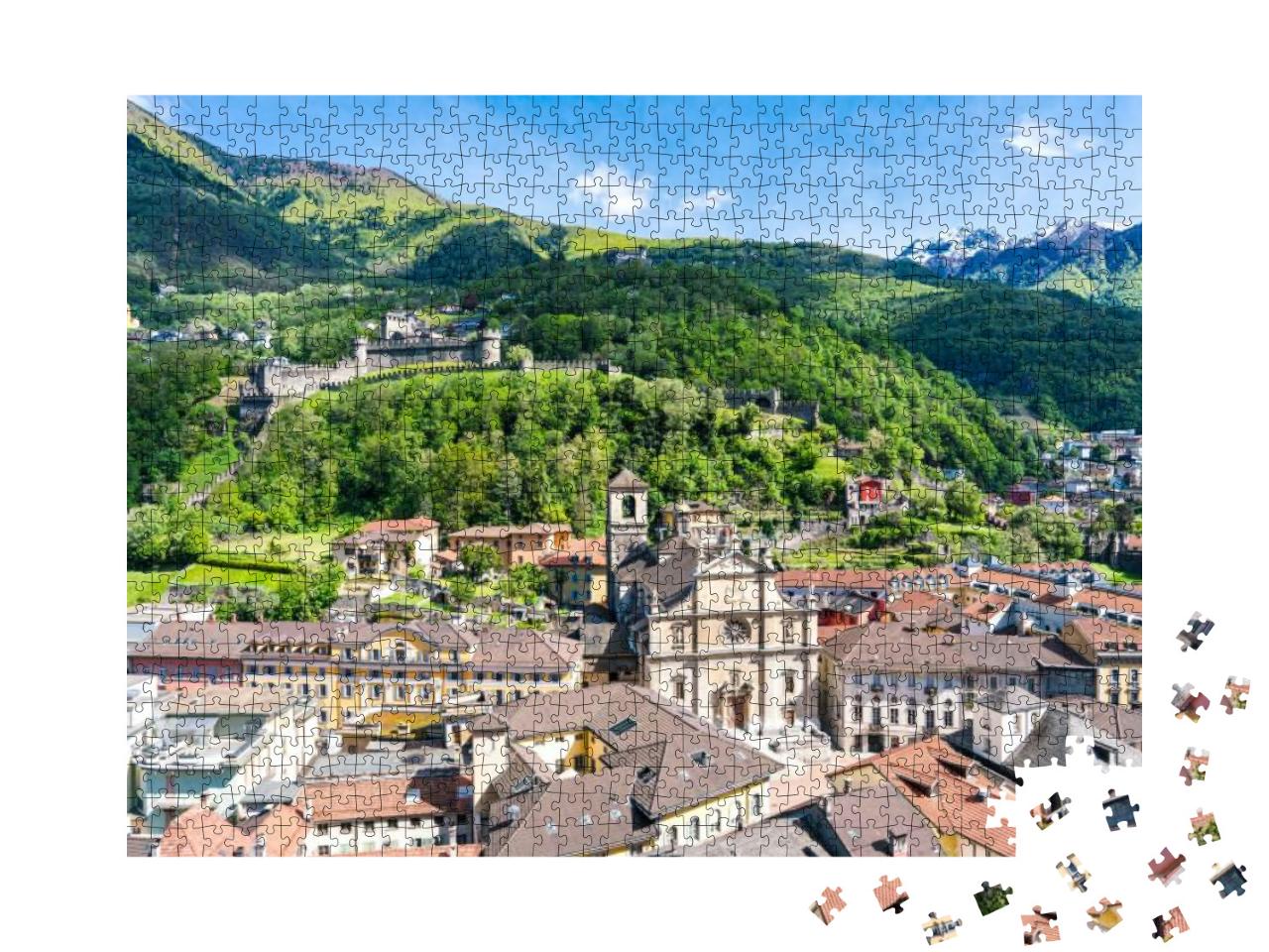 Panoramic Landscape View of Old City & Beautiful Church o... Jigsaw Puzzle with 1000 pieces