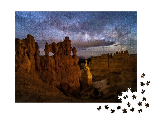 A Hoodoo with Small Windows & Thor's Hammer... Jigsaw Puzzle with 1000 pieces