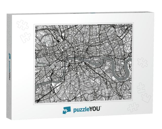 Urban City Map of London... Jigsaw Puzzle