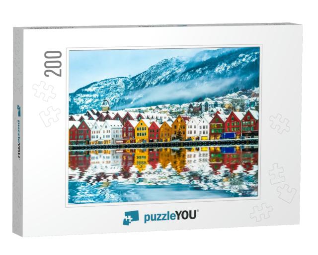 View on Bruges. Bergen Norway... Jigsaw Puzzle with 200 pieces