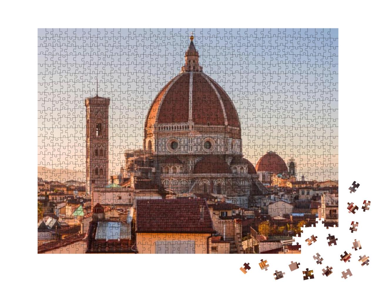 Rooftop Skyline Panorama of Cathedral of Santa Maria Del... Jigsaw Puzzle with 1000 pieces