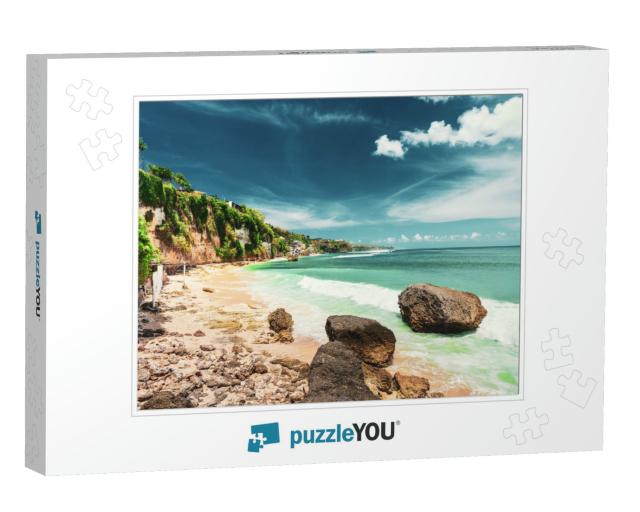 Bali Seascape with Huge Waves At Beautiful Hidden White S... Jigsaw Puzzle