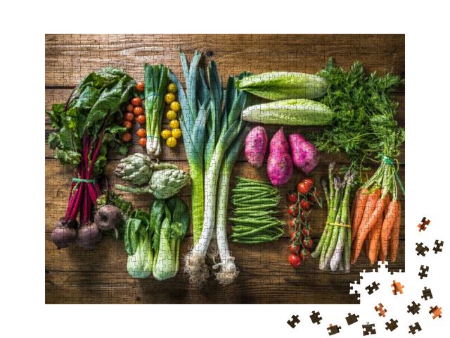 Local Market Fresh Vegetable, Garden Produce, Clean Eatin... Jigsaw Puzzle with 1000 pieces