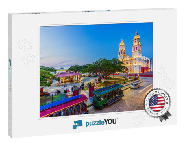 Campeche, Mexico. Independence Plaza in the Old Town of S... Jigsaw Puzzle