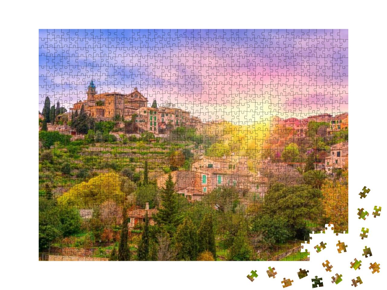 Sunrise in Valdemossa Valley, Mallorca, Spain. This is th... Jigsaw Puzzle with 1000 pieces