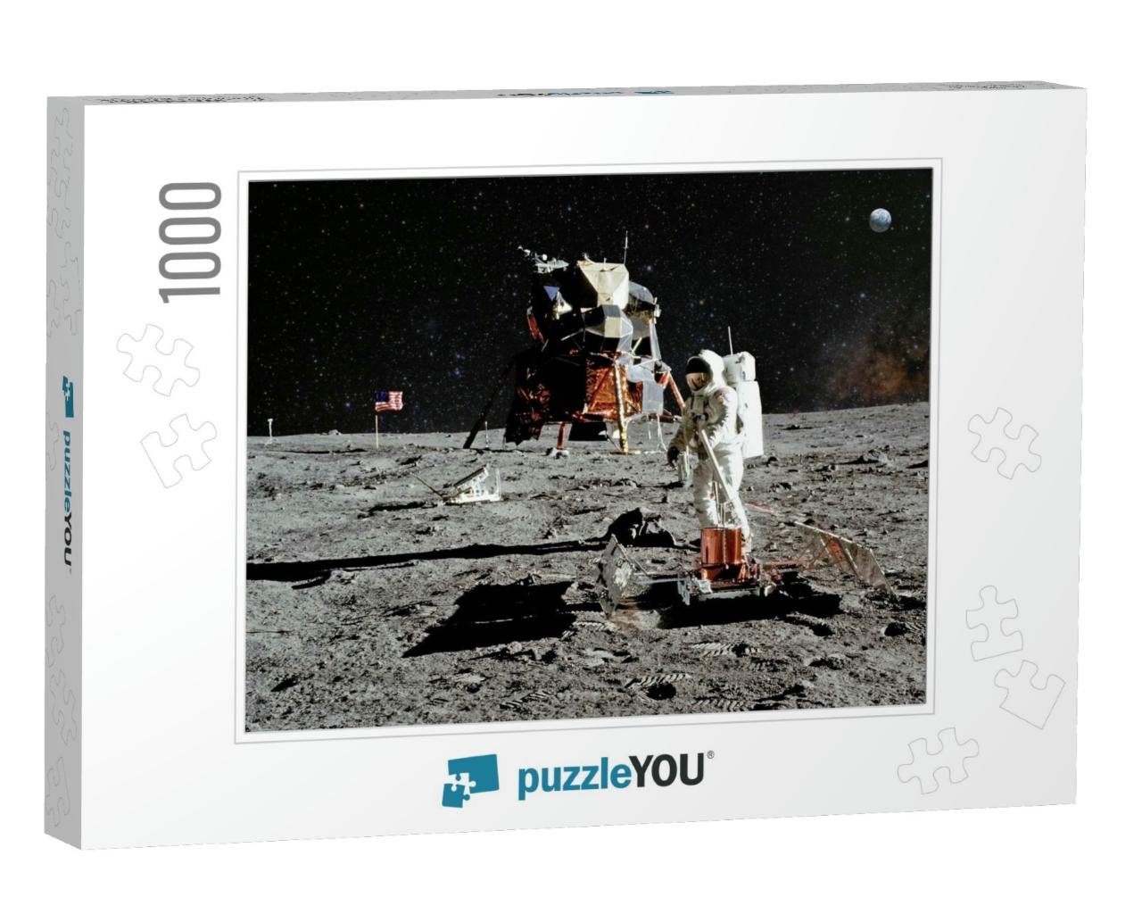 Astronaut on Lunar Moon Landing Mission. Elements of This... Jigsaw Puzzle with 1000 pieces