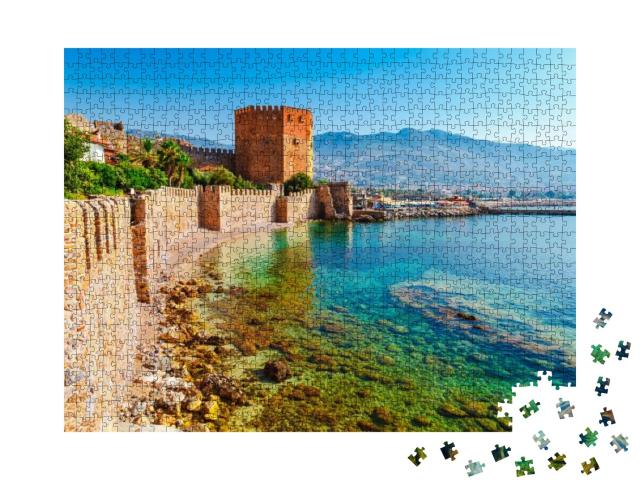 Kizil Kule Tower in Alanya Peninsula, Antalya District, T... Jigsaw Puzzle with 1000 pieces