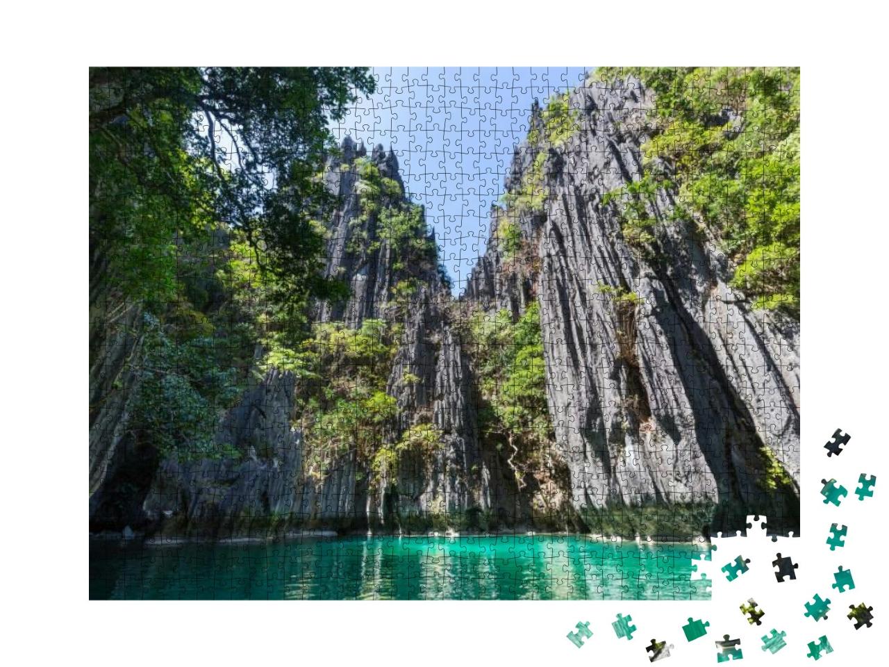 Amazing Scenic View of Sea Bay & Mountain Islands, Palawa... Jigsaw Puzzle with 1000 pieces