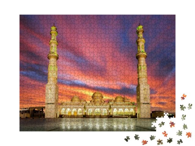 Sunrise Over the Mosque Hurghada, Egypt... Jigsaw Puzzle with 1000 pieces