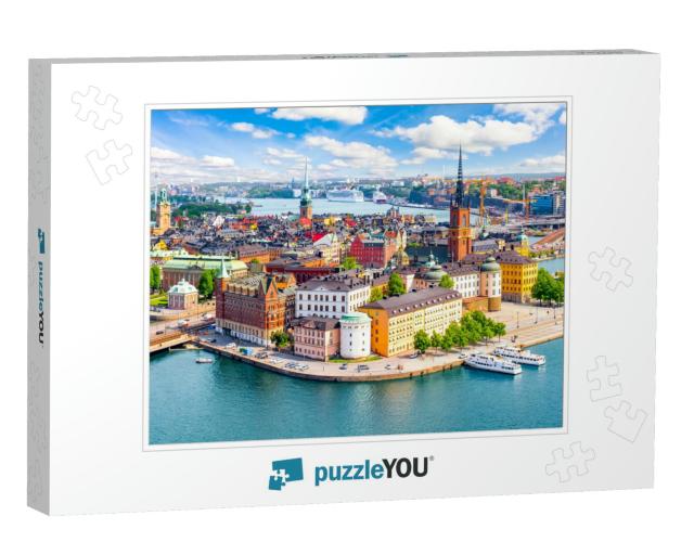 Stockholm Old Town Gamla Stan Cityscape from City Hall To... Jigsaw Puzzle