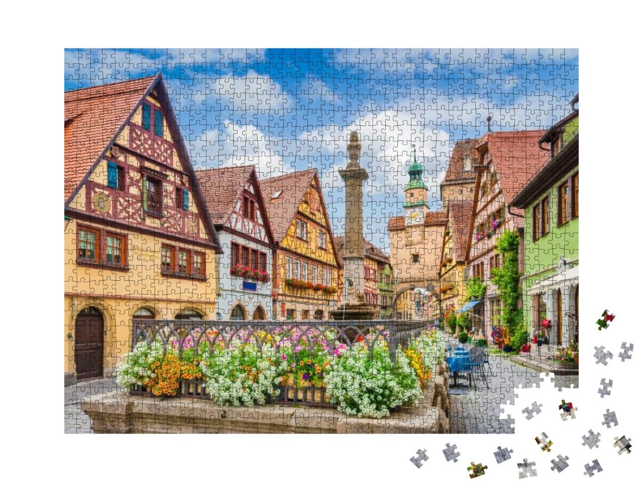 Beautiful Classic Postcard View of the Famous Historic To... Jigsaw Puzzle with 1000 pieces