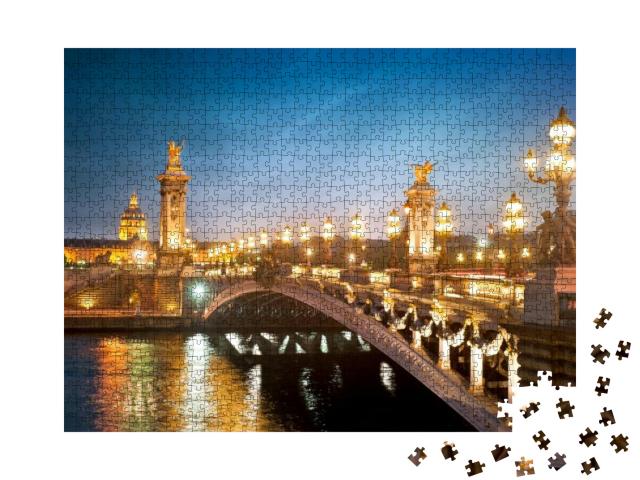 Alexandre 3 Bridge - Paris - France... Jigsaw Puzzle with 1000 pieces